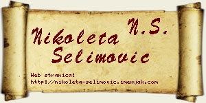 Nikoleta Selimović vizit kartica